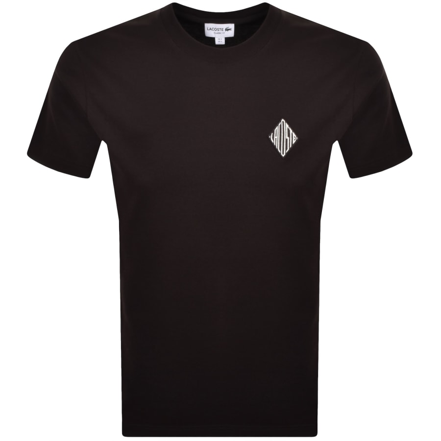 Image number 1 for Lacoste Badge T Shirt Brown