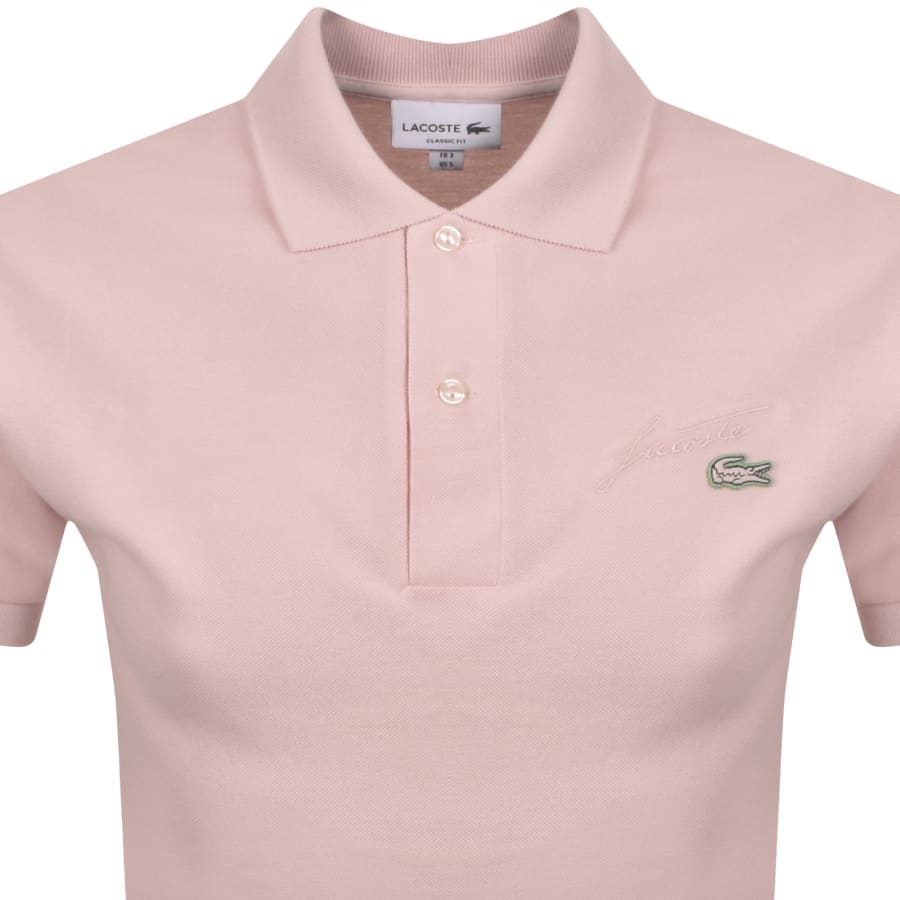 Image number 2 for Lacoste Logo Polo Pink