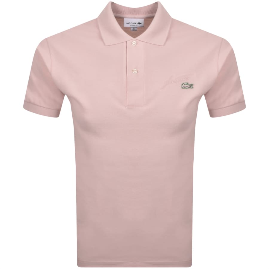 Image number 1 for Lacoste Logo Polo Pink