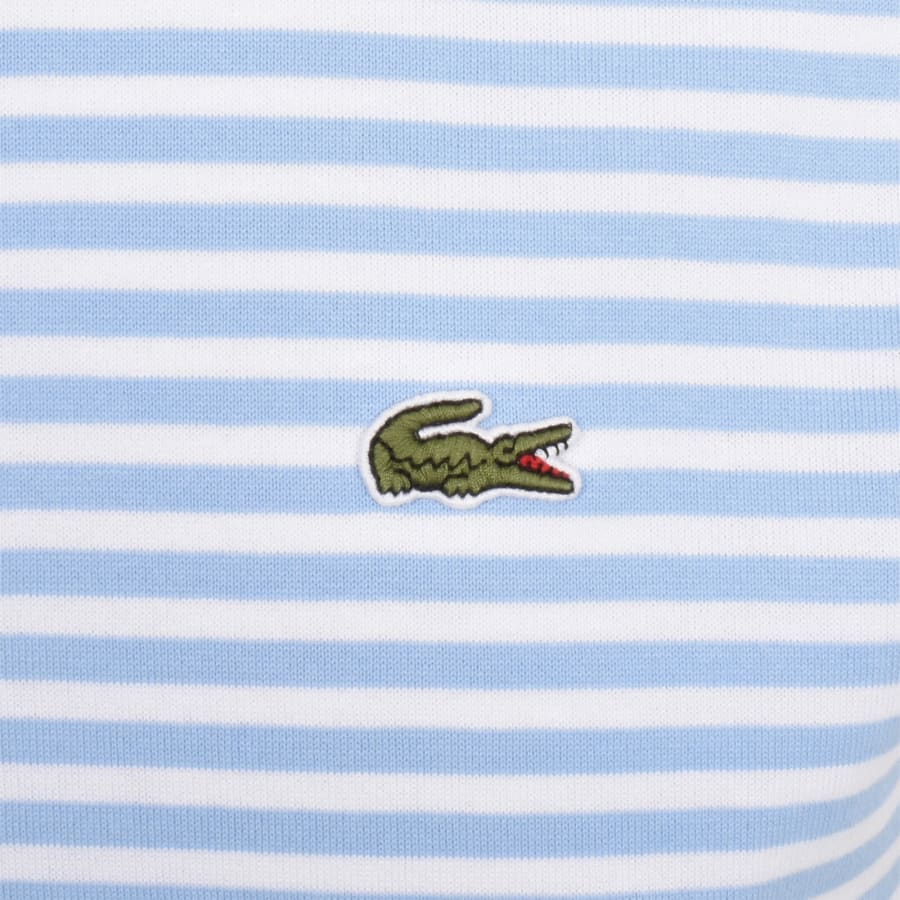 Image number 3 for Lacoste Stripe T Shirt Blue