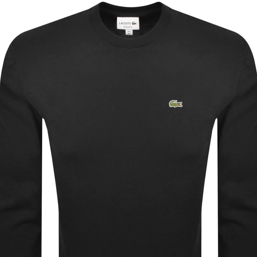 Image number 2 for Lacoste Long Sleeved T Shirt Black