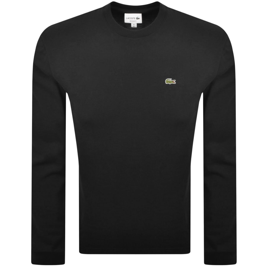 Image number 1 for Lacoste Long Sleeved T Shirt Black