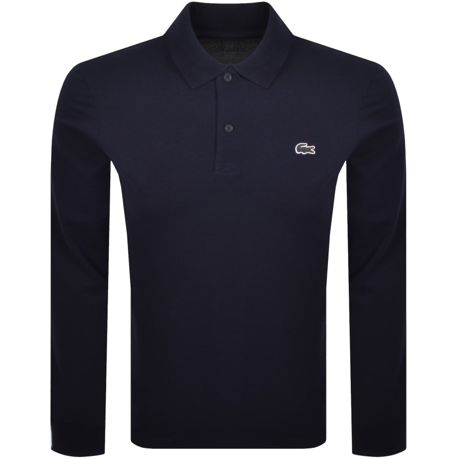 Image number 1 for Lacoste Long Sleeve Polo T Shirt Navy
