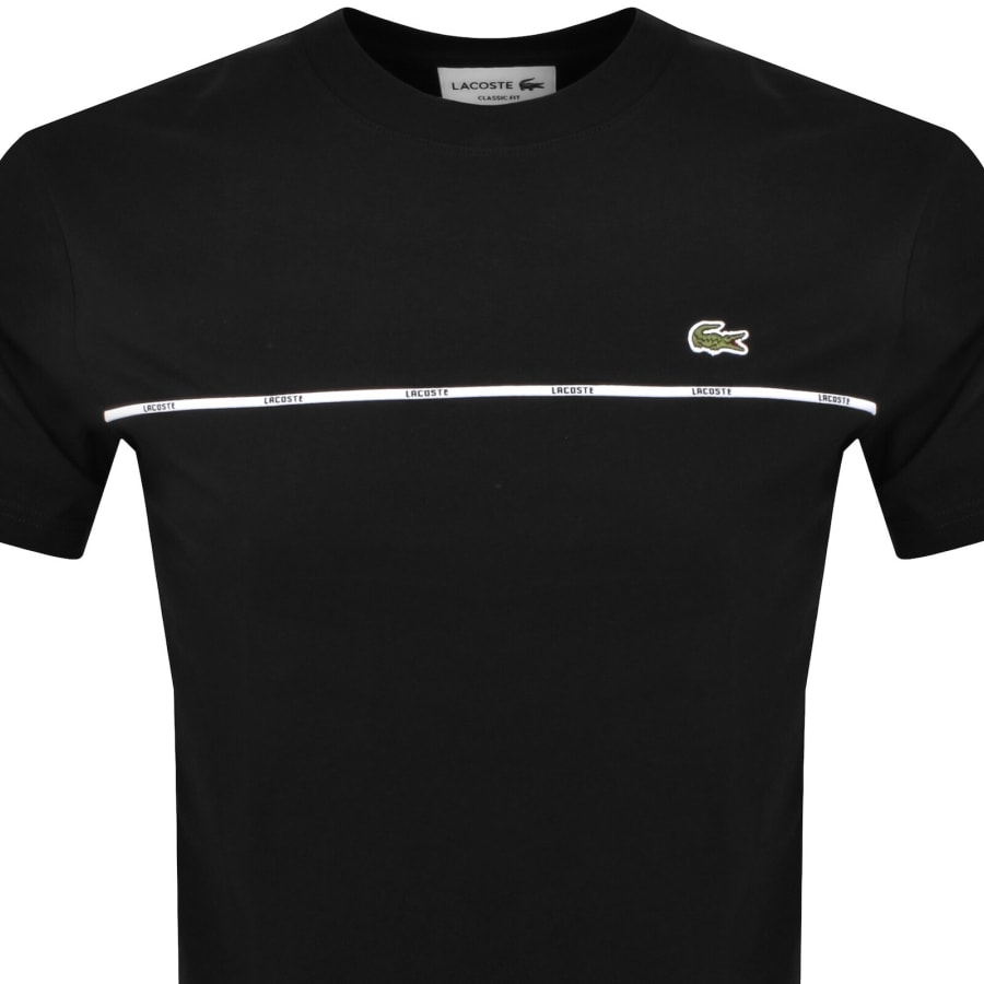 Image number 2 for Lacoste Piped Logo T Shirt Black