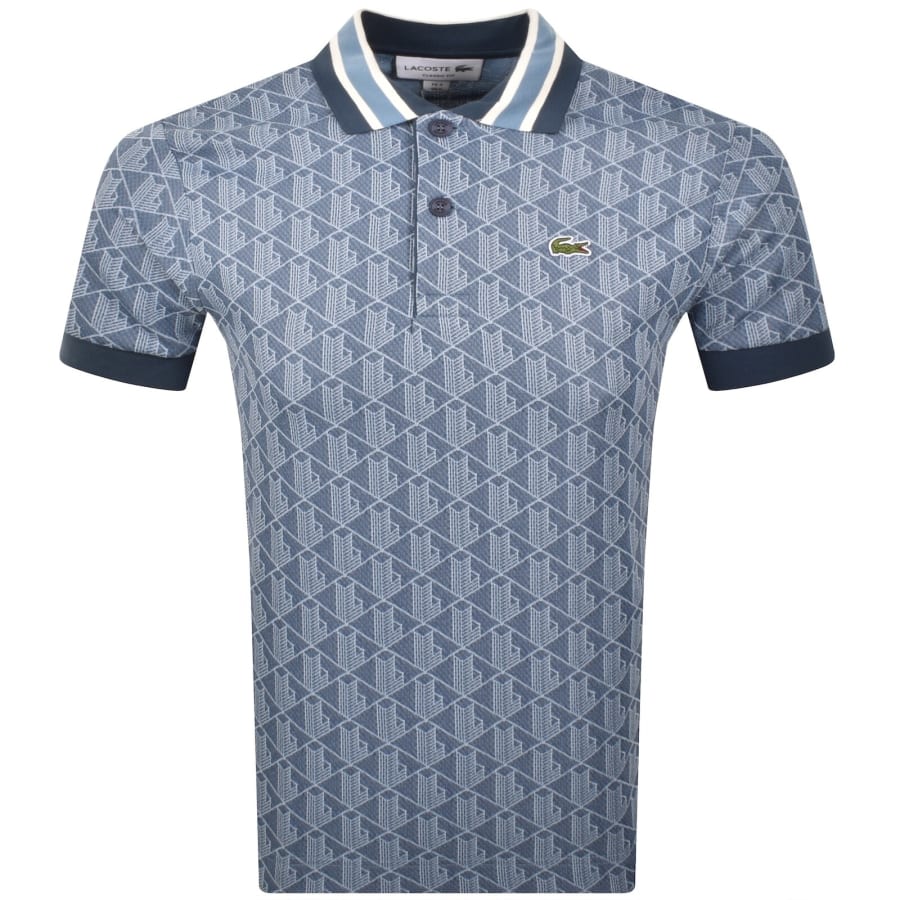 Image number 1 for Lacoste Logo Polo T Shirt Blue