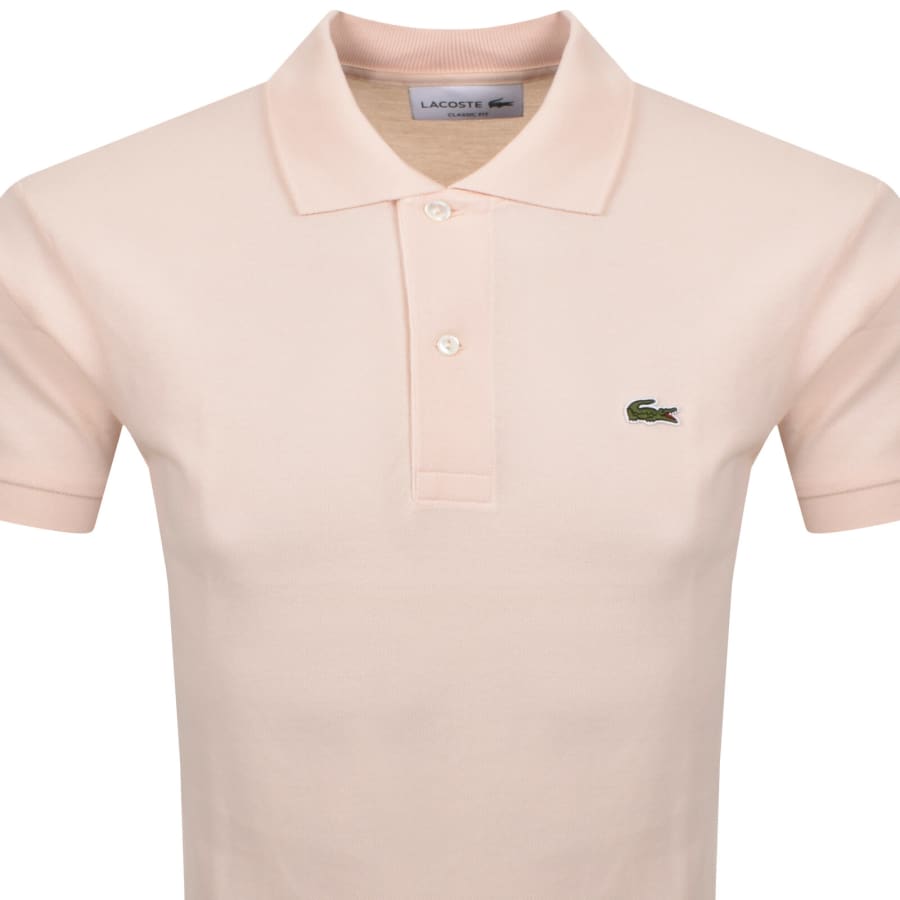 Image number 2 for Lacoste Short Sleeved Polo T Shirt Pink