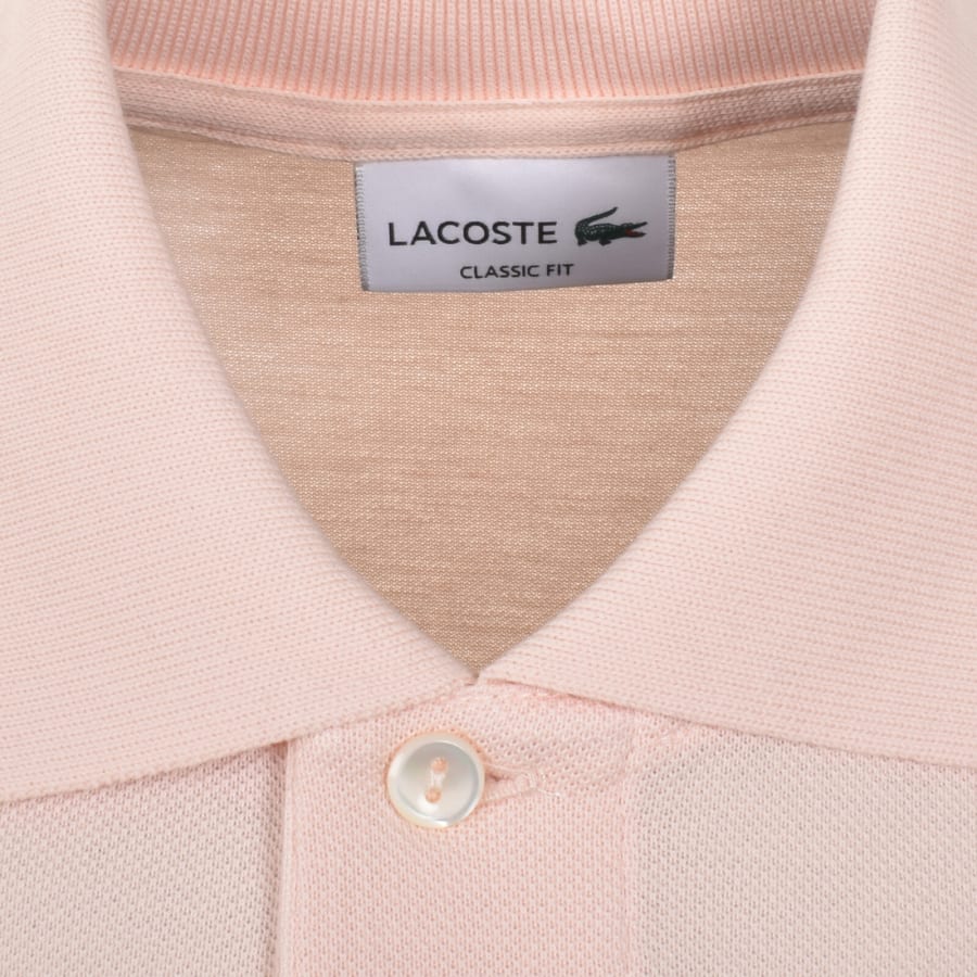 Image number 4 for Lacoste Short Sleeved Polo T Shirt Pink