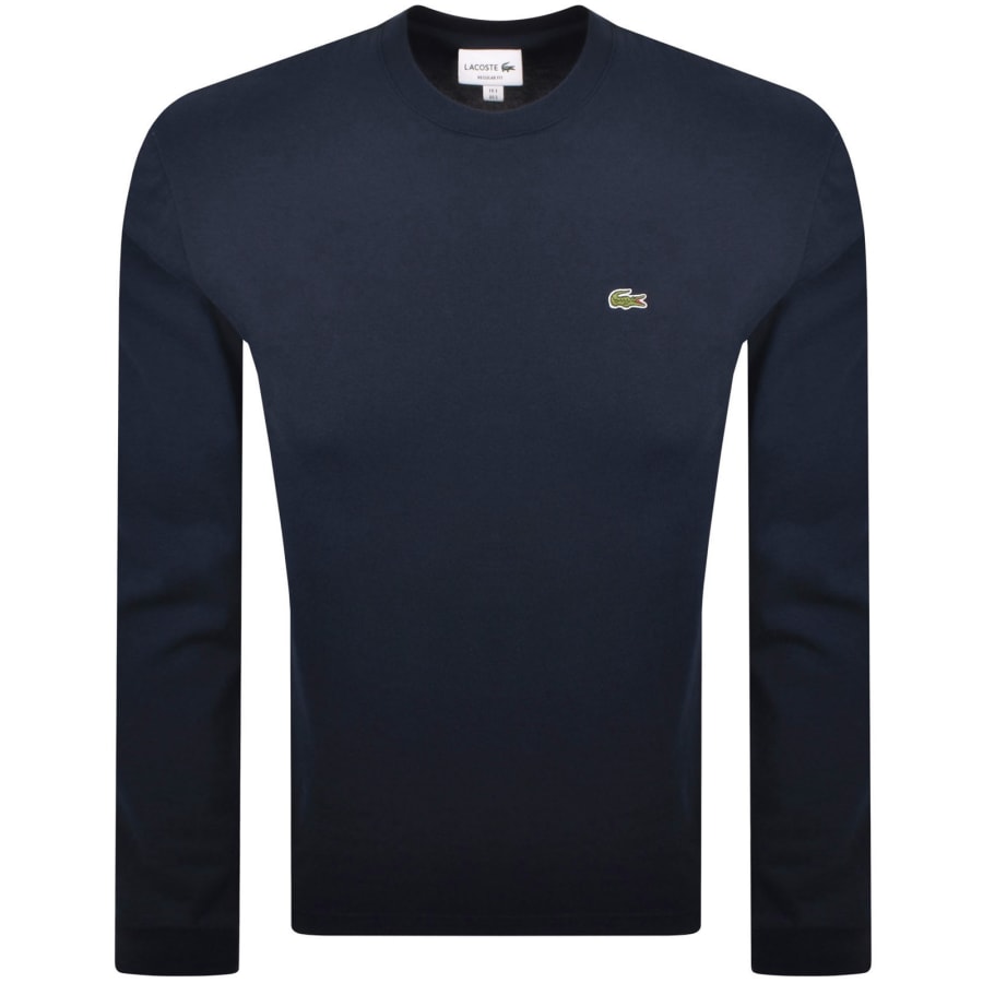 Image number 1 for Lacoste Long Sleeved T Shirt Navy