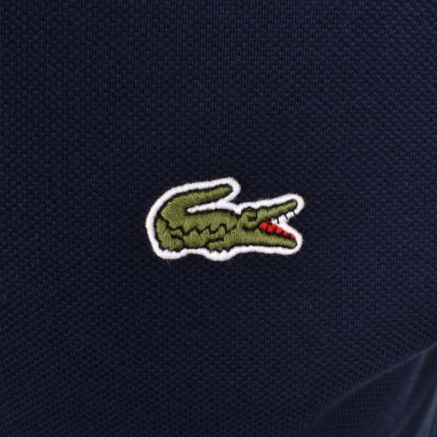 Image number 3 for Lacoste Contrast Collar Polo T Shirt Navy