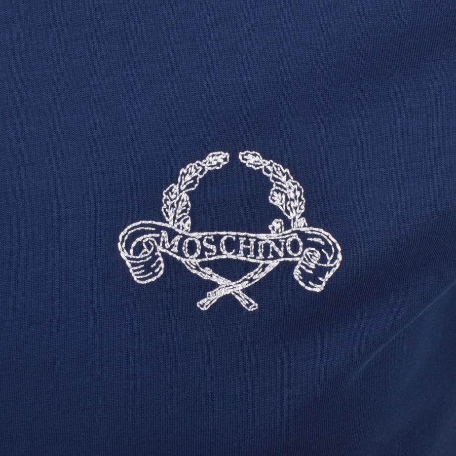 Image number 3 for Moschino Small Logo T Shirt Blue