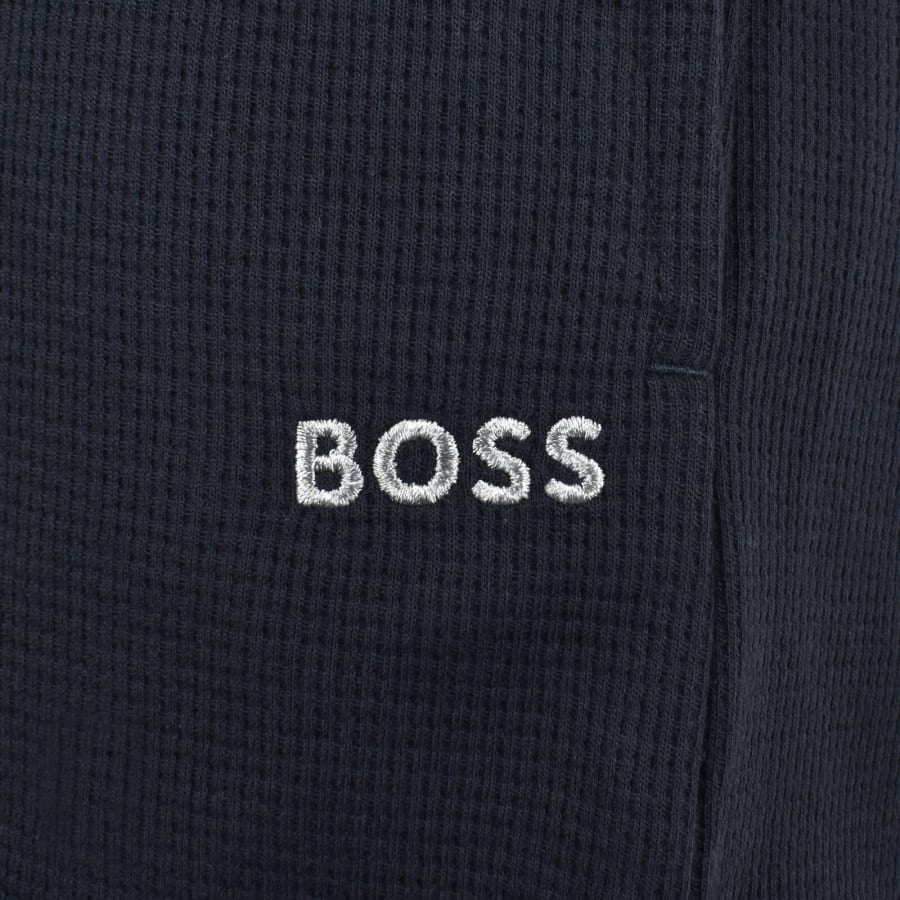 Image number 4 for BOSS Mix And Match Waffle Short Set Navy