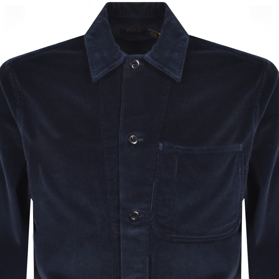 Image number 2 for Ralph Lauren Corduroy Overshirt Navy