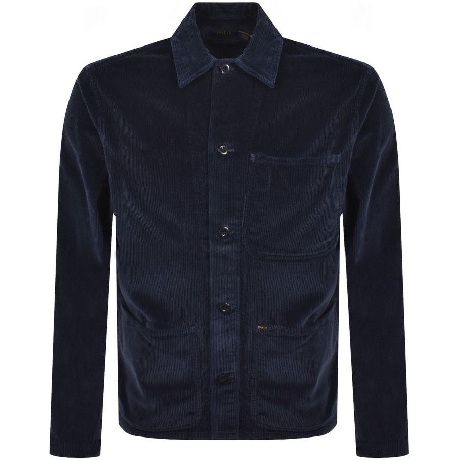 Image number 1 for Ralph Lauren Corduroy Overshirt Navy
