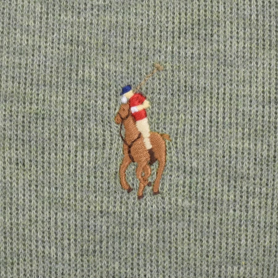 Image number 3 for Ralph Lauren Quarter Zip Knit Jumper Green