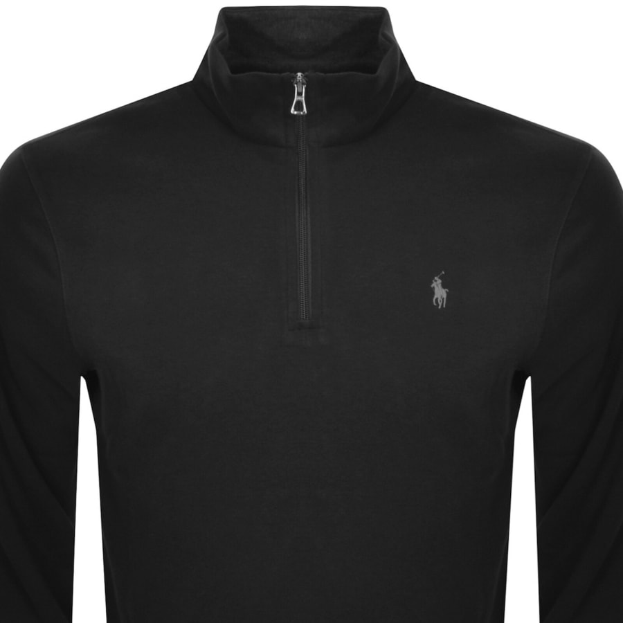 Image number 2 for Ralph Lauren Half Zip Sweatshirt Black