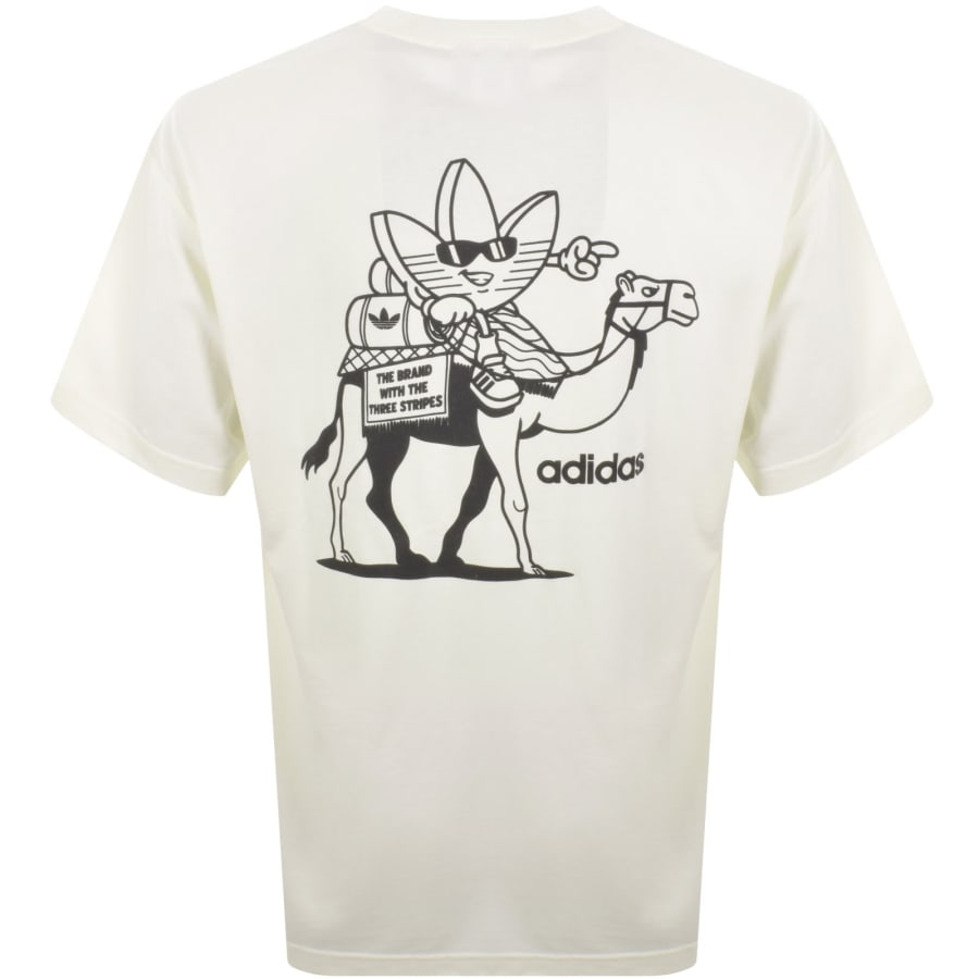 Image number 5 for adidas Originals Camel Treffy T Shirt Cream