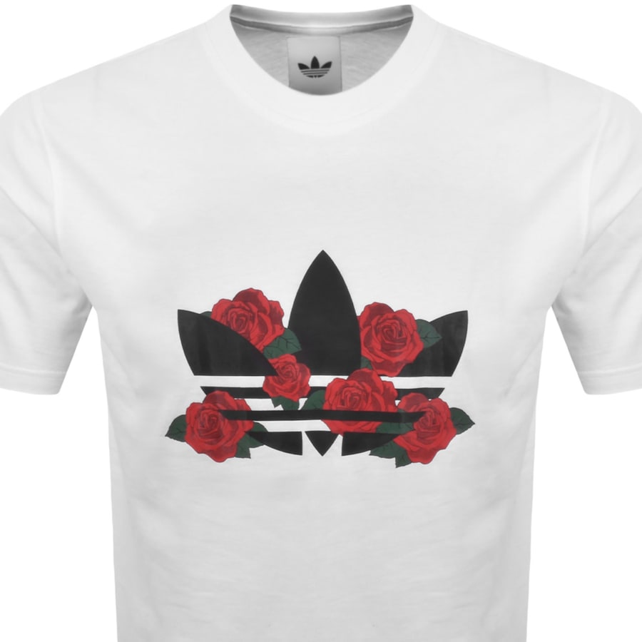 Image number 2 for adidas Originals Trefoil Graphic T Shirt White