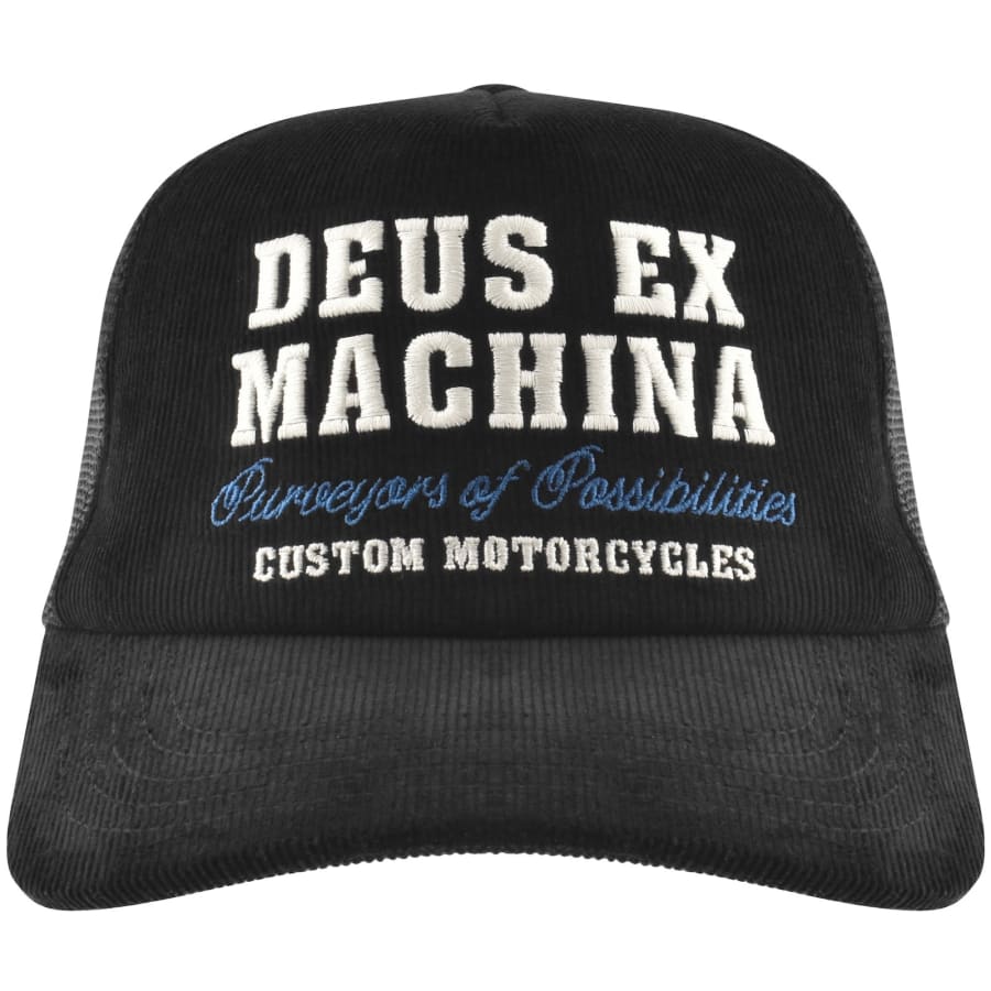 Image number 1 for Deus Ex Machina Gumshoe Cord Trucker Cap Black