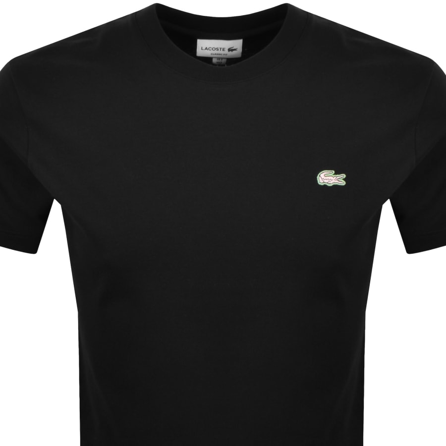 Image number 3 for Lacoste Back Print T Shirt Black