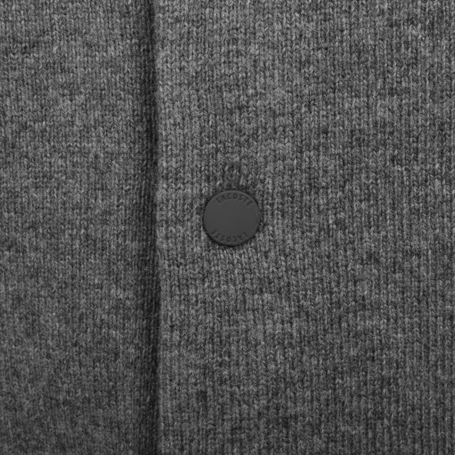 Image number 4 for Lacoste Merino Wool Bomber Jacket Grey