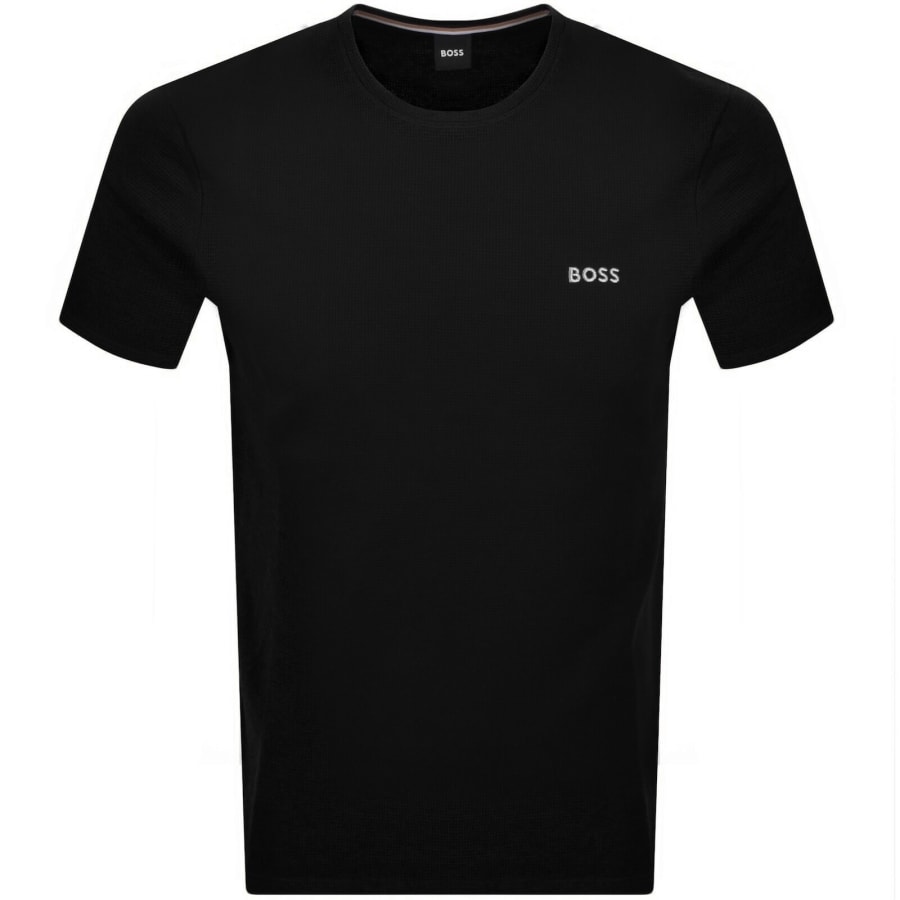 Image number 2 for BOSS Mix And Match Waffle Short Set Black