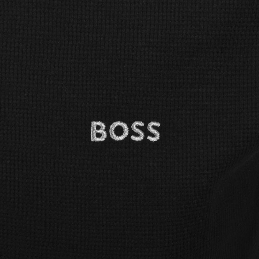 Image number 4 for BOSS Mix And Match Waffle Short Set Black