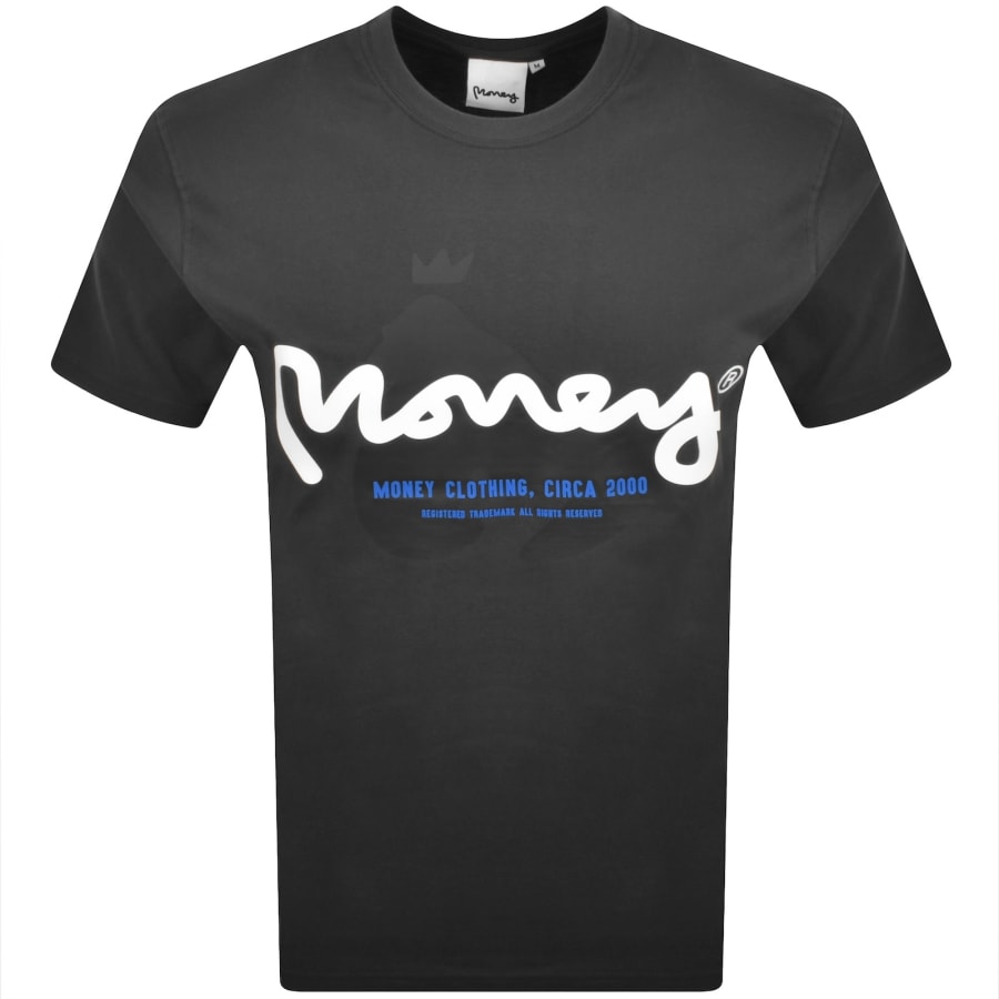 Image number 1 for Money Sig Veneer T Shirt Charcoal Grey