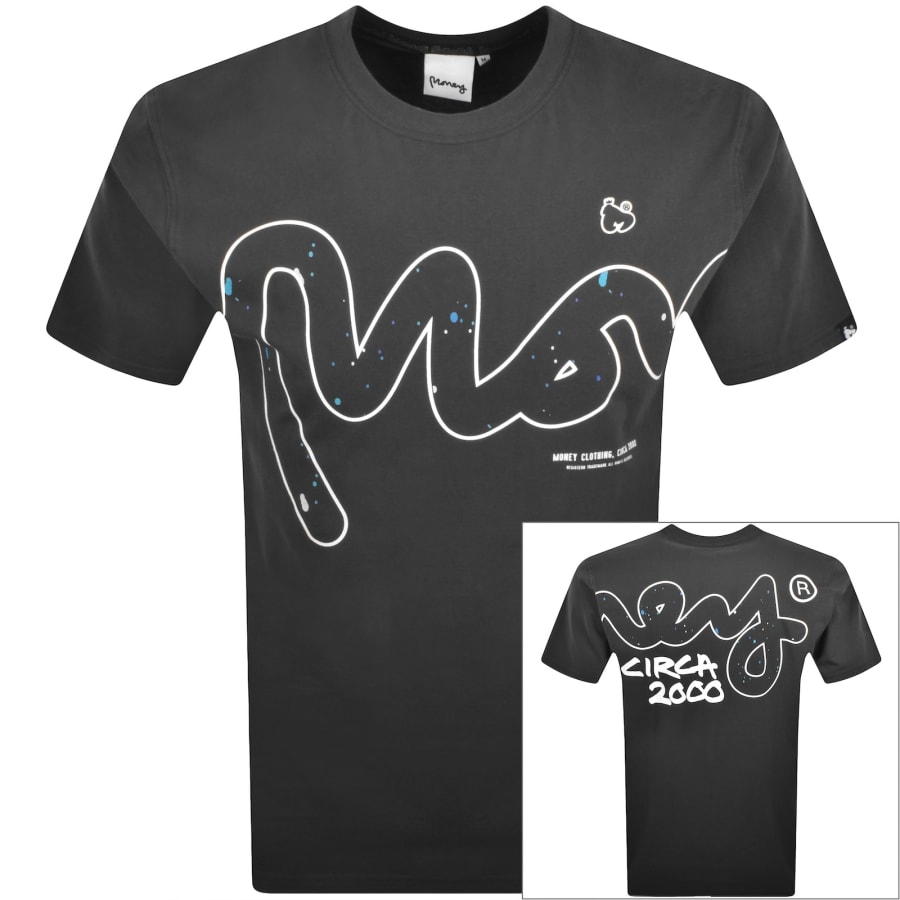 Image number 1 for Money Big Sig Drip T Shirt Charcoal Grey
