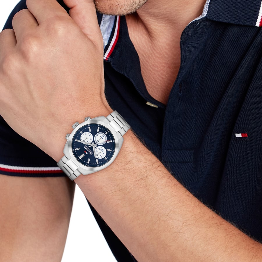 Image number 4 for Tommy Hilfiger Hudson Chronograph Watch Silver