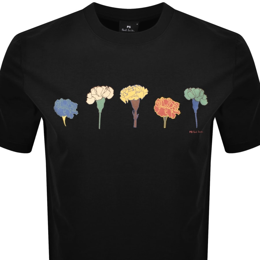 Image number 2 for Paul Smith Carnation Line T Shirt Black