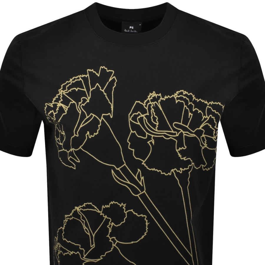 Image number 2 for Paul Smith Carnations T Shirt Black