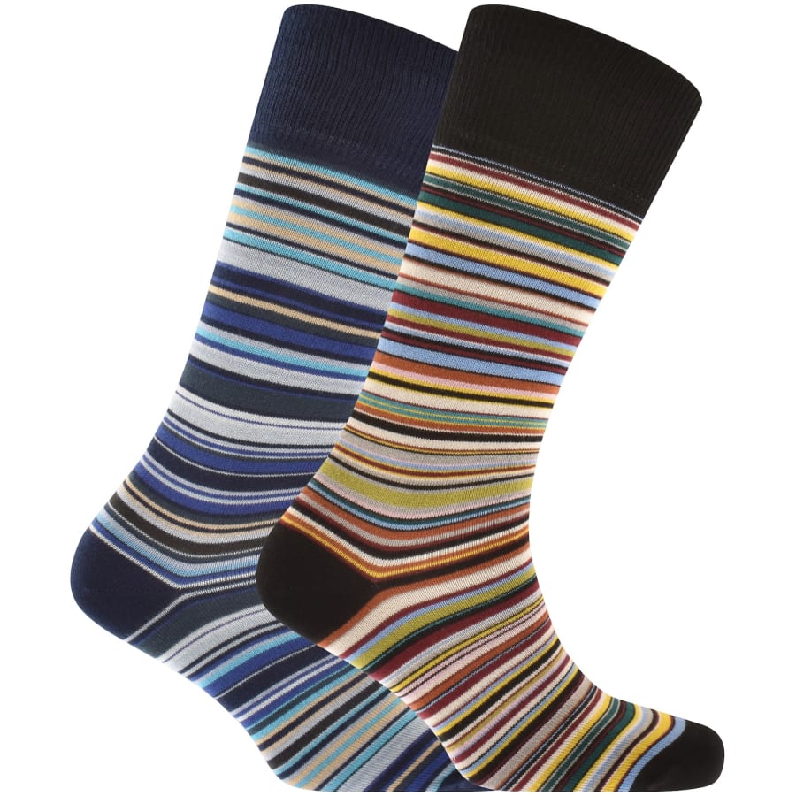 Image number 1 for Paul Smith Two Pack Striped Socks