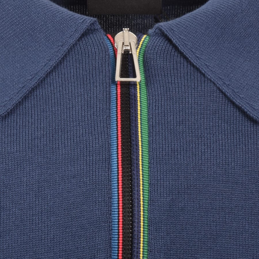 Image number 3 for Paul Smith Polo Knit Jumper Blue