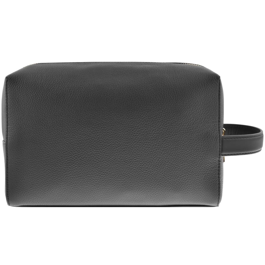 Image number 2 for Paul Smith Stripe Trim Leather Wash Bag Black