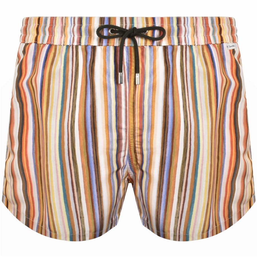 Image number 1 for Paul Smith Stripe Swim Shorts Red