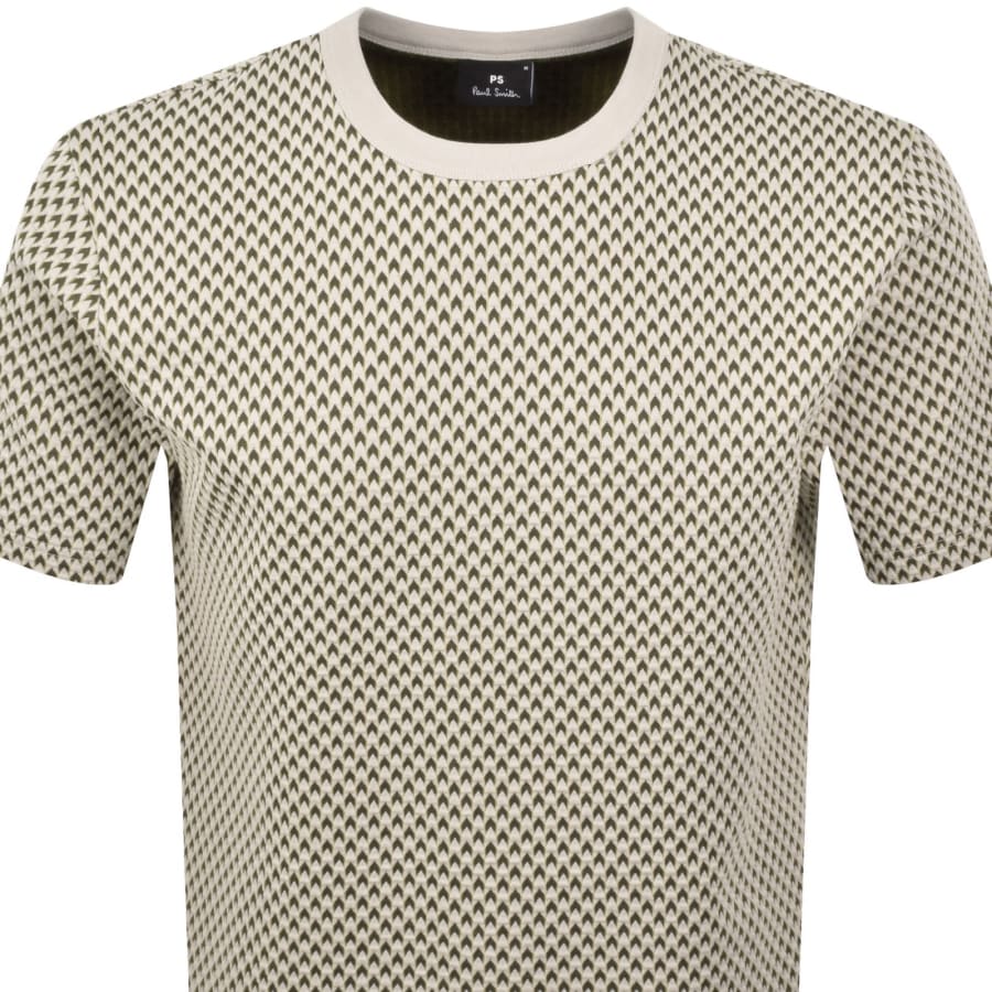 Image number 2 for Paul Smith Patterned T Shirt Off White