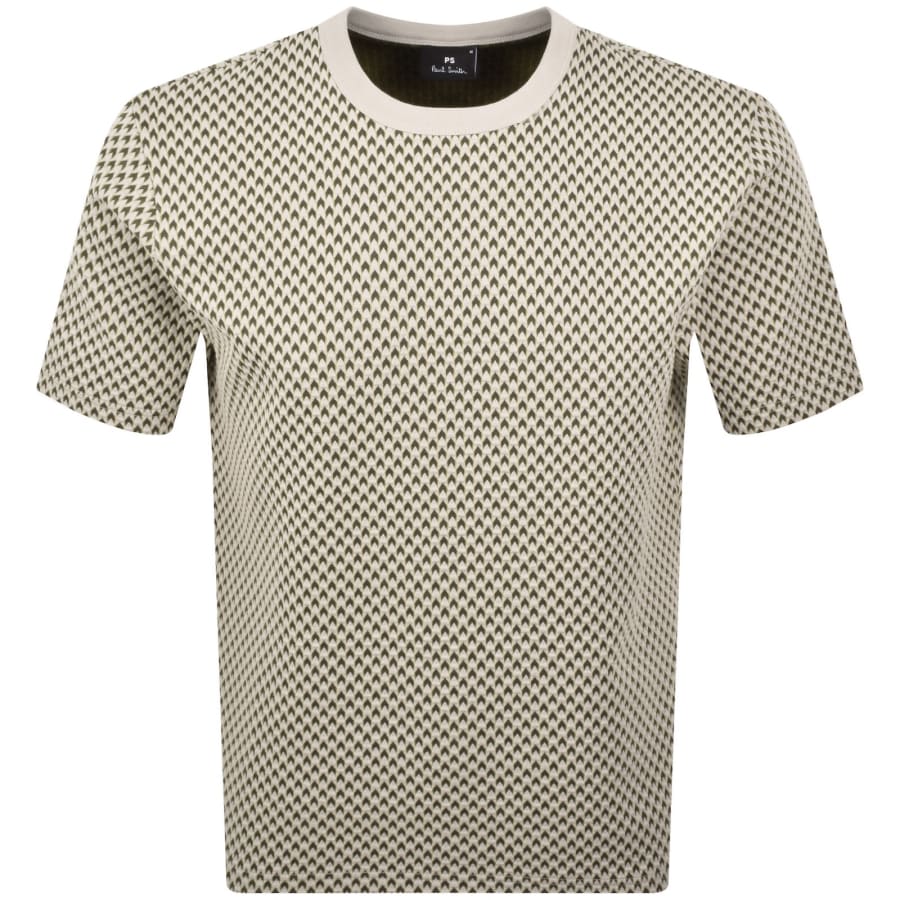 Image number 1 for Paul Smith Patterned T Shirt Off White