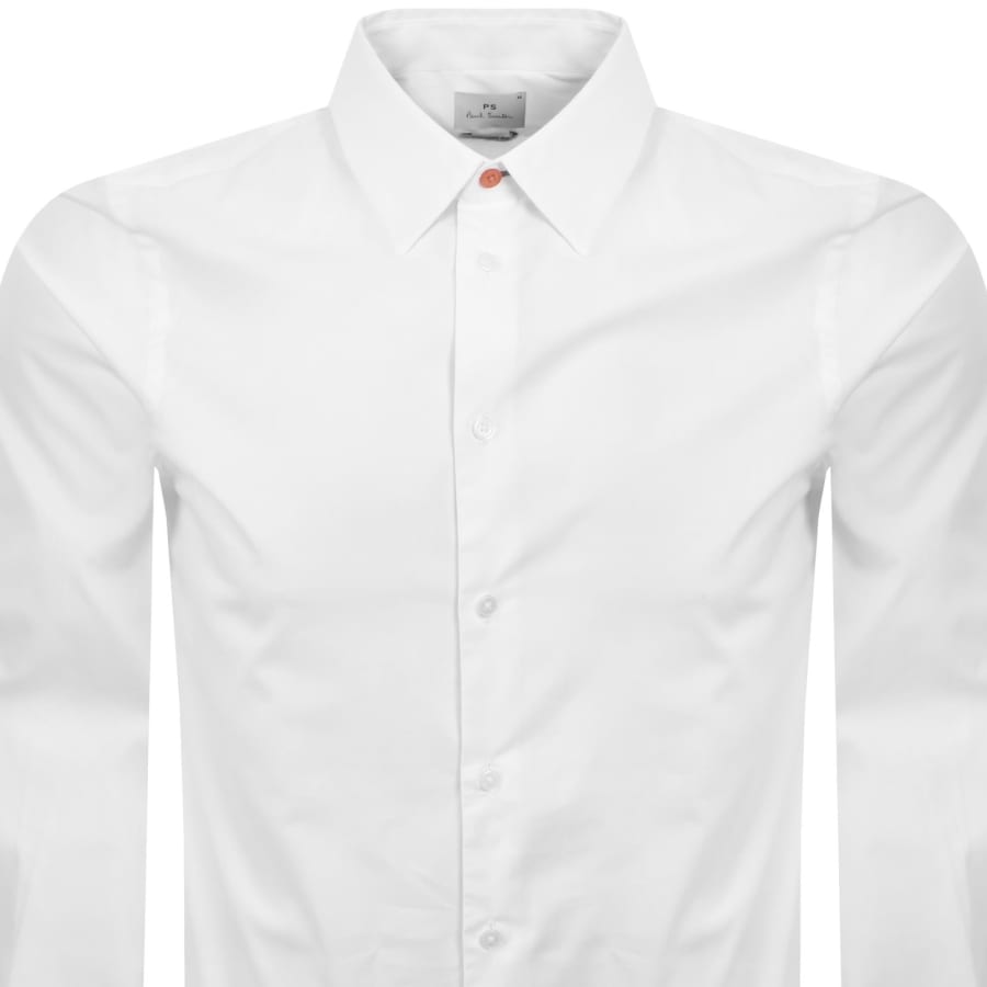Image number 2 for Paul Smith Embroidered Cuff Shirt White