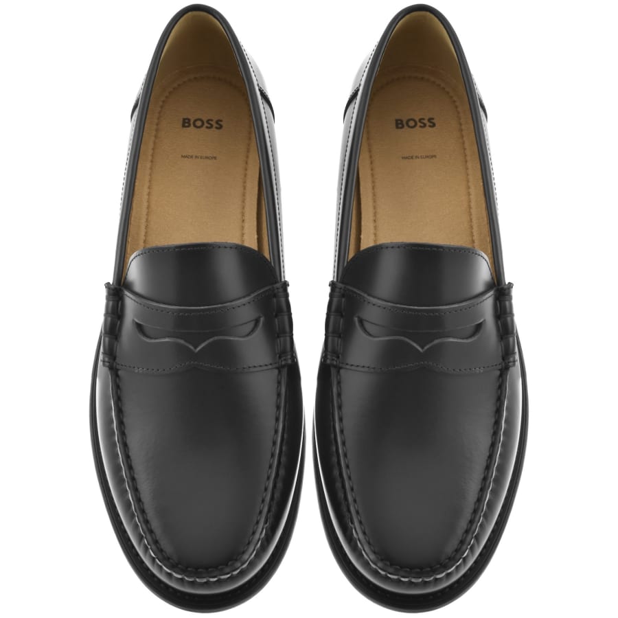 Image number 3 for BOSS Tevan Mocc Loafer Shoes Black