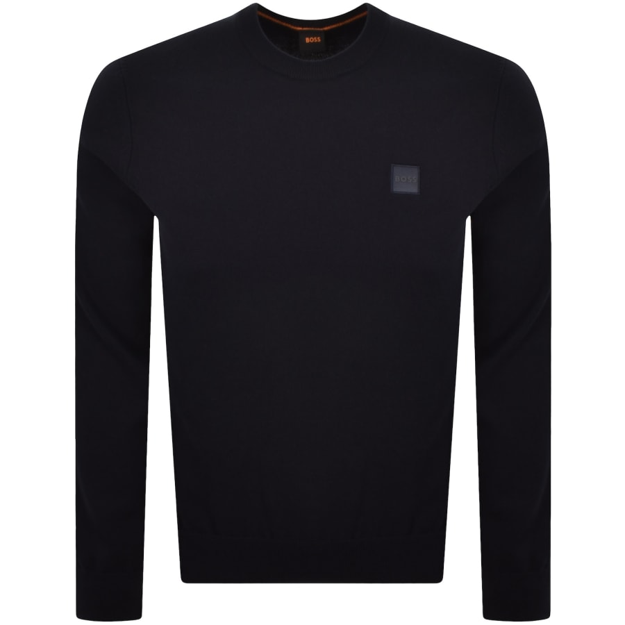 Image number 1 for BOSS Kanovano Knit Jumper Navy
