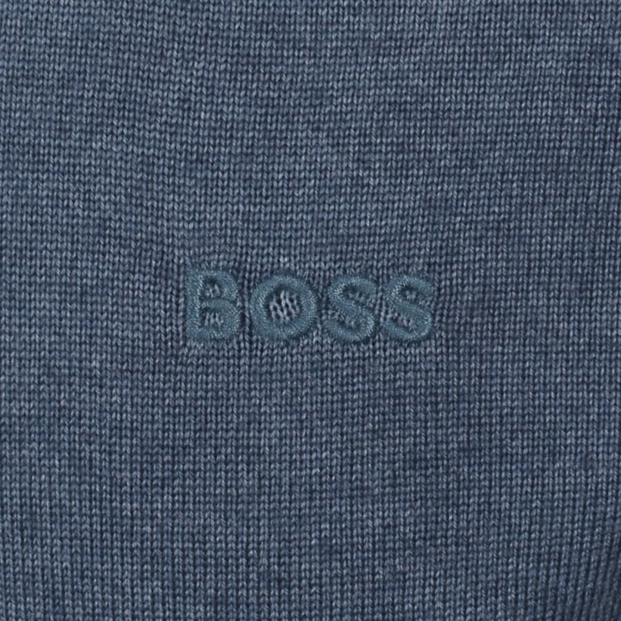 Image number 3 for BOSS Astefo Knit Jumper Blue
