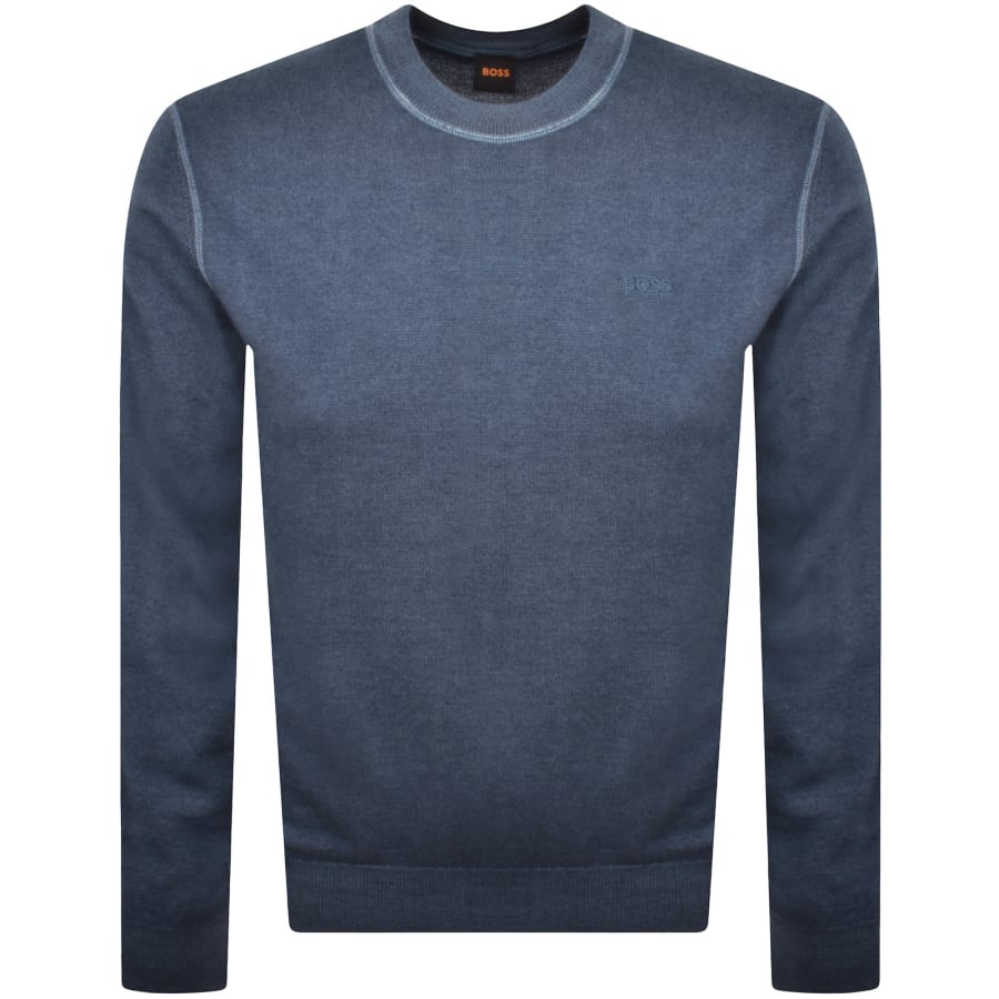 Image number 1 for BOSS Astefo Knit Jumper Blue
