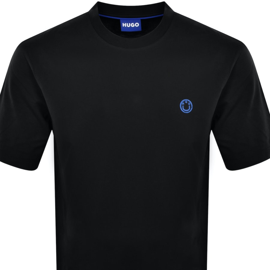 Image number 2 for HUGO Blue Niley Crew Neck T Shirt Black