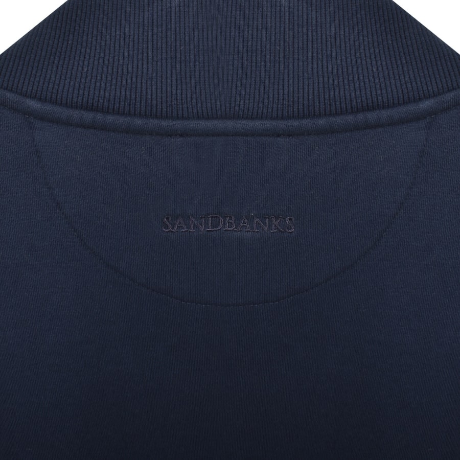 Image number 5 for Sandbanks Quarter Zip Sweatshirt Navy