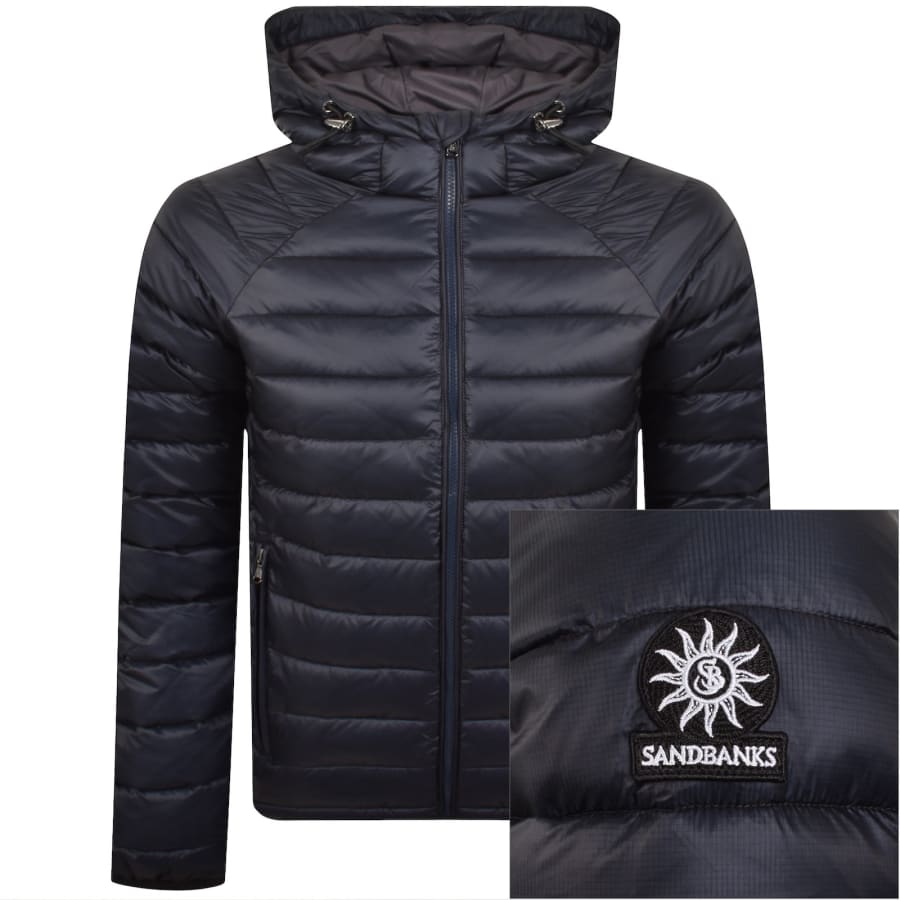 Image number 1 for Sandbanks Puffer Jacket Navy