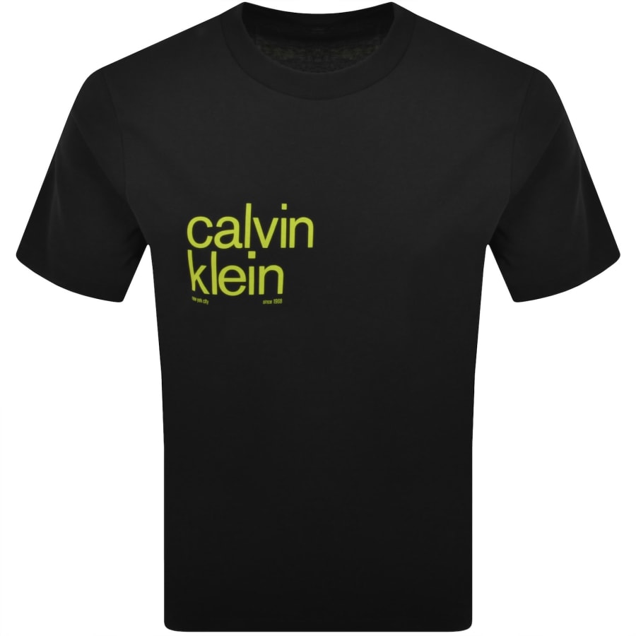 Image number 1 for Calvin Klein Jeans Graphic T Shirt Black