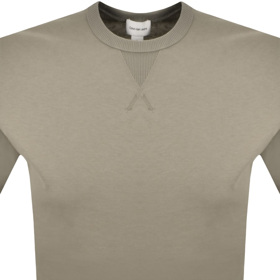Image number 3 for Calvin Klein Jeans Badge T Shirt Khaki