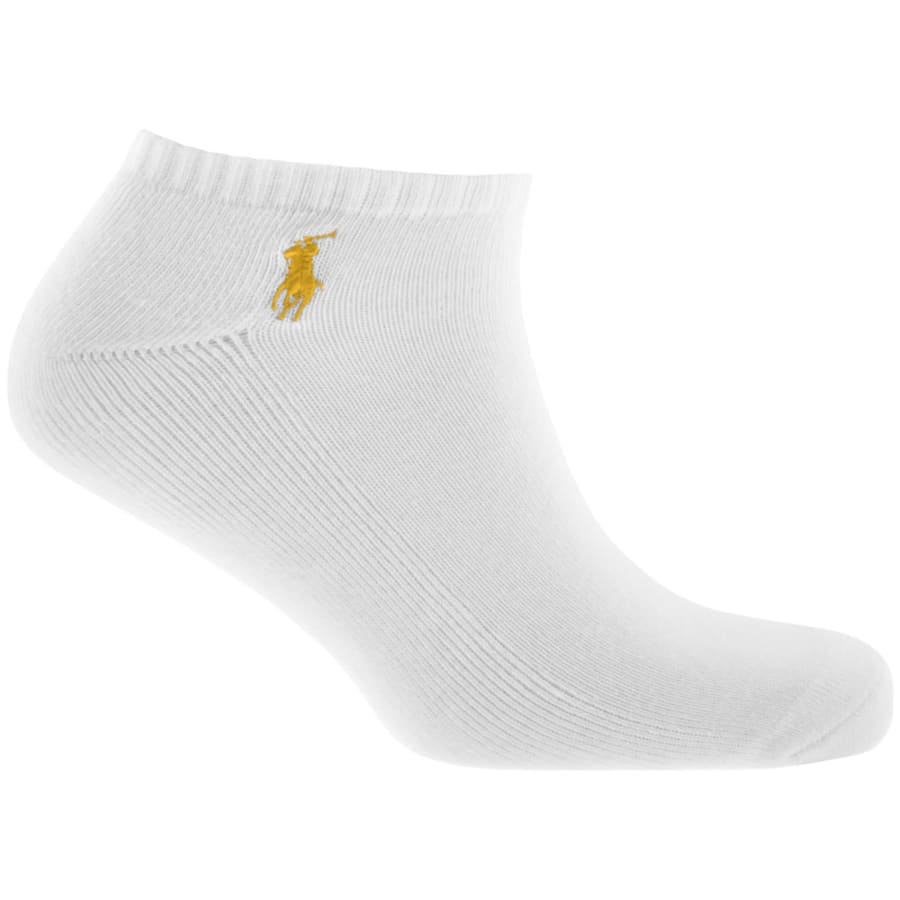 Image number 3 for Ralph Lauren 6 Pack Trainer Socks White