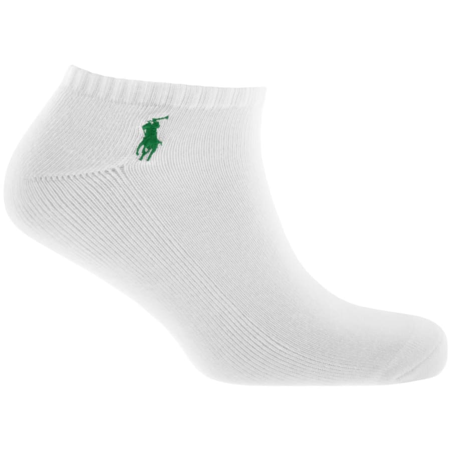 Image number 4 for Ralph Lauren 6 Pack Trainer Socks White
