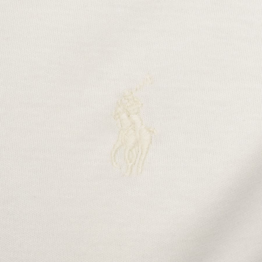 Image number 3 for Ralph Lauren Custom Slim Fit Polo T Shirt Cream